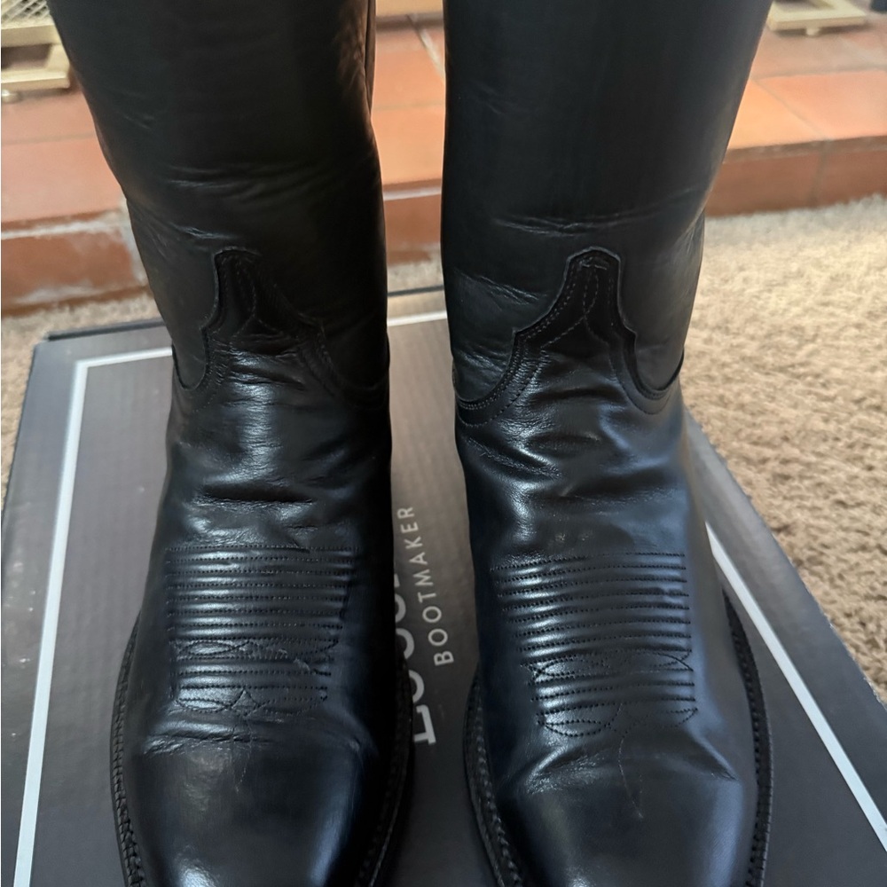 Used Lucchese men’s calf leather boots